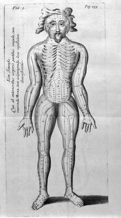 De Acupunctura autorstwa W.Ten Rhijn. Londyn 1683. Pierwszy zachodni tekst dotyczący akupunktury. autorstwa Unknown artist