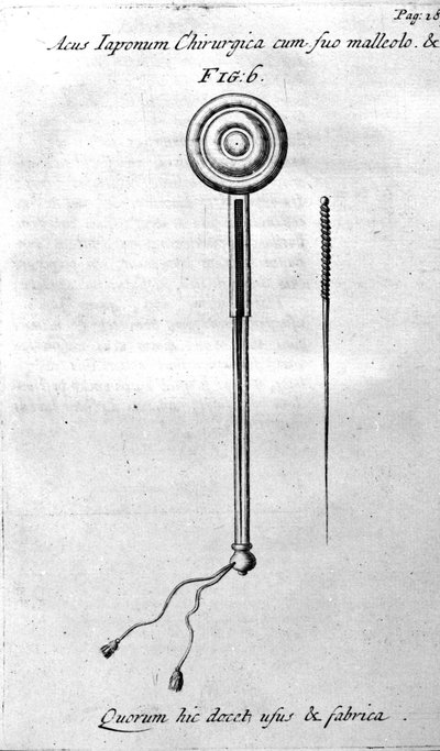 De Acupunctura autorstwa W.Ten Rhijn. Londyn 1683. Pierwszy zachodni tekst dotyczący akupunktury. autorstwa Unknown artist