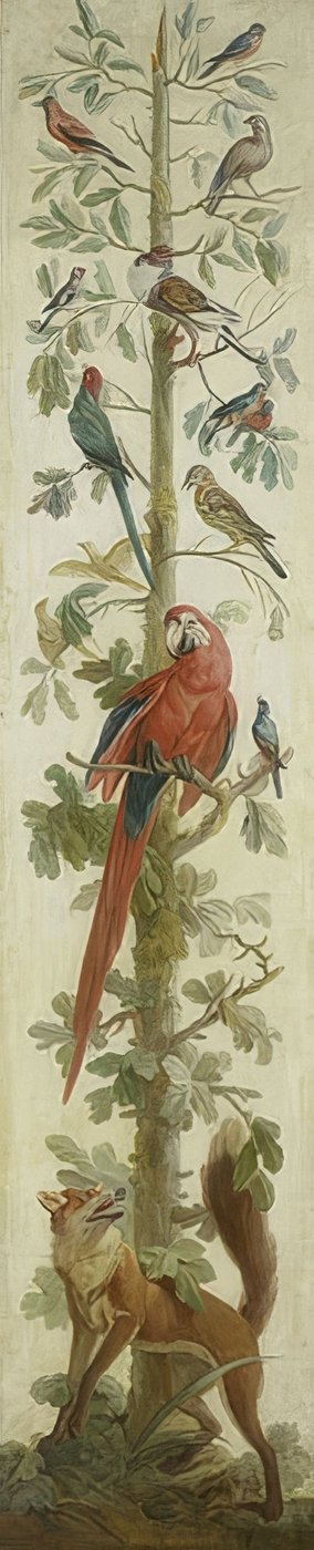 Dekoracyjna ilustracja ze zwierzętami. 1760-1800 autorstwa Unknown