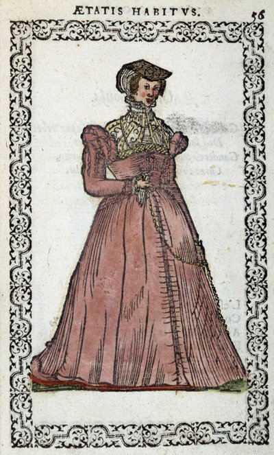 Francuska dama - w „”Habits et effigies”” Jeana Sulperiusa autorstwa Unknown artist