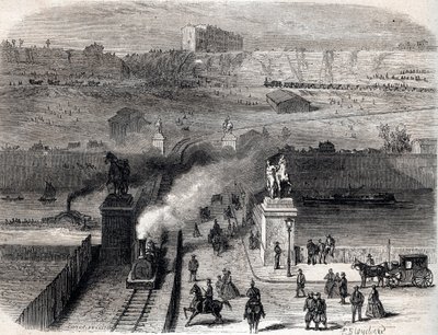 Zburzenie Trocadero w Paryżu w 1866 r. - Zburzenie Tracadero w Paryżu w 1866 r. - autorstwa Unknown artist