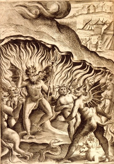 Opis piekła po XVII-wiecznej pracy. autorstwa Unknown artist