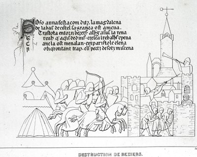 Zniszczenie Béziers autorstwa Unknown artist