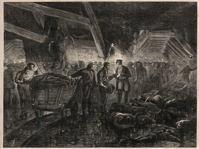 Katastrofa kopalń bessege - MINES DE COAL DE LALLE - Powodzie autorstwa Unknown artist