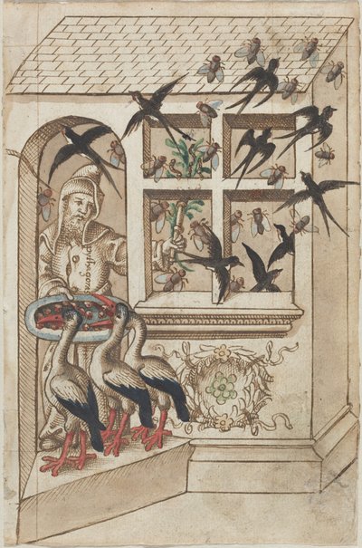 Nie mieć jaskółek pod jednym dachem [fol. 40 recto], ok. 1512-1514 (pióro i tusz) autorstwa Unknown Artist