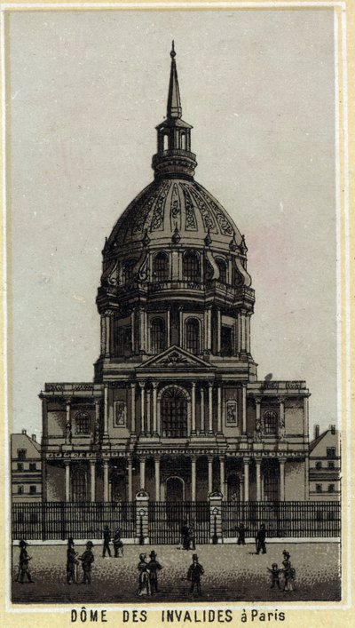Dome des Invalides w Paryżu. Chromolitografia z końca XIX wieku. autorstwa Unknown artist