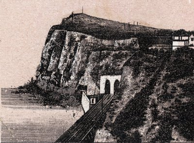 Dover, Anglia: widok na klif Szekspira (klif Szekspira w Dover). w „” Świat Ilustruje 168 Widoków”” Niedatowany (koniec XIX wieku) autorstwa Unknown artist