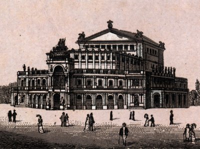 Drezno, Niemcy: widok na Teatr Królewski w Dreźnie. w „” Świat ilustruje 168 odsłon”” Niedatowany (koniec XIX wieku) autorstwa Unknown artist
