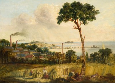Dundee z Balgay Hill, ok. 1824 (olej na pokładzie) autorstwa Unknown artist