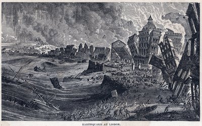 Trzęsienie ziemi z Lizbony do Portugalii w dniu 1 listopada 1755 autorstwa Unknown artist