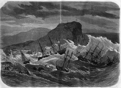 Trzęsienie ziemi w Peru: tsunami zatopiło miasto Arica we wrześniu 1869 r. – Grawerowanie w „” Le Journal Illustré”” autorstwa Unknown artist