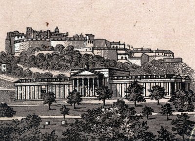 Edynburg, Szkocja: widok Galerii Narodowej w Edynburgu. w „” Świat ilustruje 168 odsłon”” Niedatowany (koniec XIX wieku) autorstwa Unknown artist