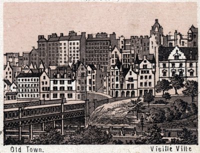 Edynburg, Szkocja: widok na Stare Miasto w Edynburgu. w „” Świat ilustruje 168 odsłon”” Niedatowany (koniec XIX wieku) autorstwa Unknown artist