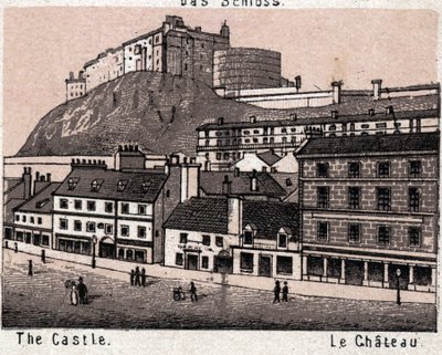 Edynburg, Szkocja: widok na zamek (Zamek w Edynburgu). w „” Świat ilustruje 168 odsłon”” Niedatowany (koniec XIX wieku) autorstwa Unknown artist