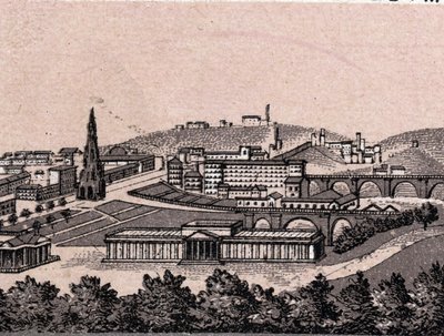 Edynburg, Szkocja: widok na miasto zaczerpnięty z zamku w Edynburgu. w „” Świat ilustruje 168 odsłon”” Niedatowany (koniec XIX wieku) autorstwa Unknown artist