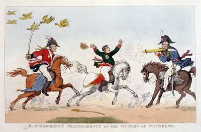 Angielska kreskówka o Napoleonie I - w Napoleonie I, karykatury, kolekcja manekinów. 1814 - 1815. B.H.V.P. autorstwa Unknown artist