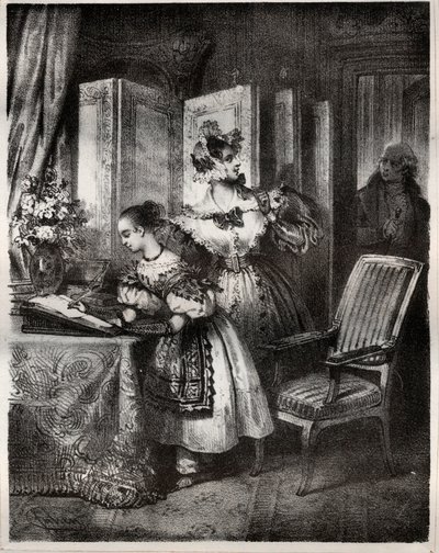 Grawerowanie XIX wieku do powieści Madame Cottin (Sophie Cottin Rostand) (1770-1807) „”Malwina”” – zbiory prywatne autorstwa Unknown artist