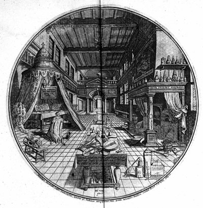 Grawerowanie „Amfiteatru Mądrości Przedwiecznej”. (Amfiteatr Wiecznej Mądrości) (Hamburg: n.n. autorstwa Unknown artist