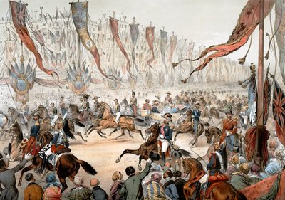 Wejście Wiktorii Królowej Anglii w Paryżu w obecności Napoleona III 18 sierpnia autorstwa Unknown artist