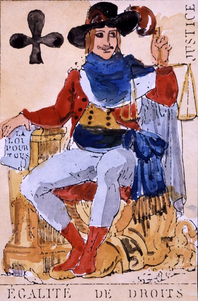 Równe prawa — rewolucyjna karta do gry autorstwa Unknown artist