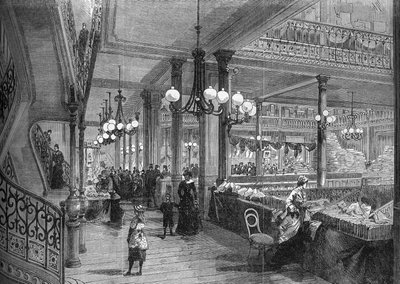 Rozszerzenia sklepów „Bon marche”: Nowa galeria prowadząca do Bufetu. Paryż 1880. autorstwa Unknown artist