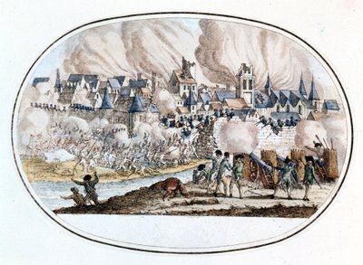 Powstanie federalistyczne. Przejęcie Tulonu od Anglików w 1794 r., w którym wyróżnił się młody Bonaparte. autorstwa Unknown artist