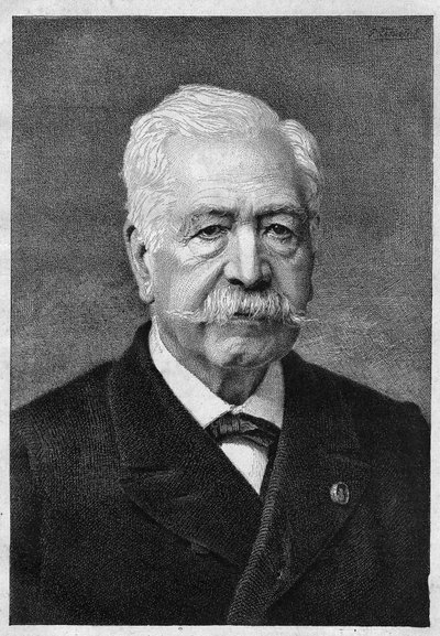 Ferdinand de Lesseps (1805-1894), francuski dyplomata i administrator. autorstwa Unknown artist