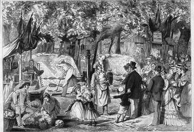 Fete des Loges: Rotisserie w lesie Saint Germain (Saint-Germain) pod Paryżem autorstwa Unknown artist