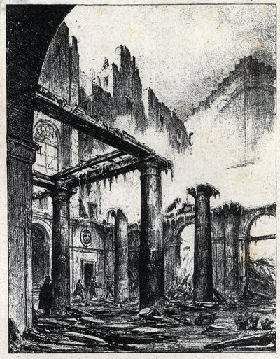 Pożar Teatru Włoskiego w Paryżu w 1838 r. autorstwa Unknown artist