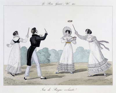 Latająca gra ringowa - w „Dobrym gatunku”, nr 110, początek XIX wieku autorstwa Unknown artist