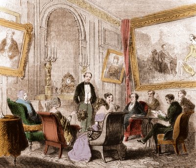 Francois Rene de Chateaubriand (1768-1848), francuski pisarz i polityk, czytający „Memoires d