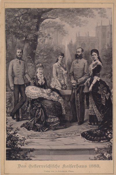 Franciszek Józef I i Elżbieta Austriacka oraz ich rodzina cesarska autorstwa Unknown artist