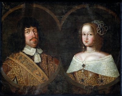 Duński Fryderyk III i jego żona Sofia Amalia z Brunszwiku-Lyneburga, ok. 1643 (olej na płótnie) autorstwa Unknown artist