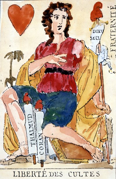 Wolność kultu — Rewolucyjna karta do gry autorstwa Unknown artist