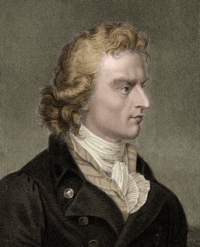 Friedrich Von Schiller 1759-1805 - rycina - XIX wiek autorstwa Unknown artist