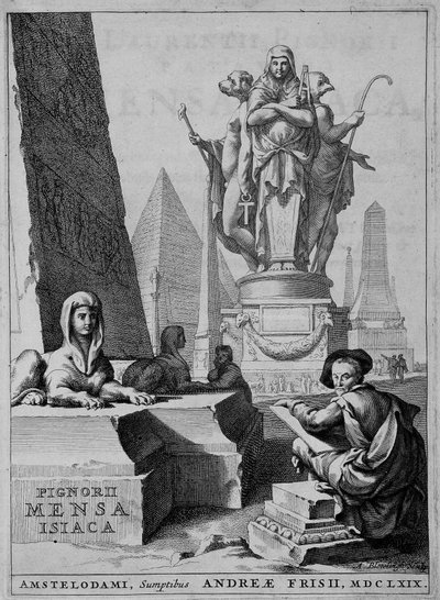 Frontyspicjum „Mensae Isiaca” (co oddaje znaczenie świętych obrzędów wśród Egipcjan) autorstwa Unknown artist