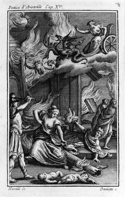 Frontyspicjum „Poetyki” greckiego filozofa Arystotelesa (384-322 p.n.e.). XVII wiek autorstwa Unknown artist