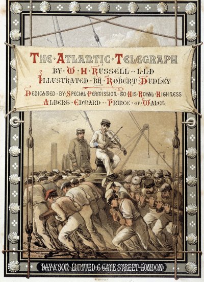 Frontyspicjum książki „Telegraf atlantycki” W.H. Russela, ok. 1930 r. 1860 autorstwa Unknown artist