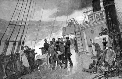Pogrzeb na morzu. 1890 autorstwa Unknown artist