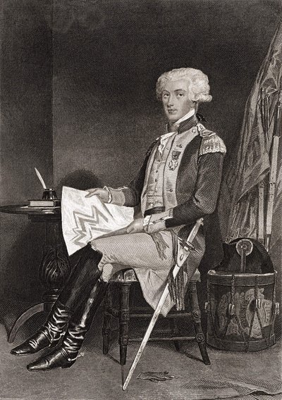 Generał La Fayette (Lafayette) (1757-1834). autorstwa Unknown artist