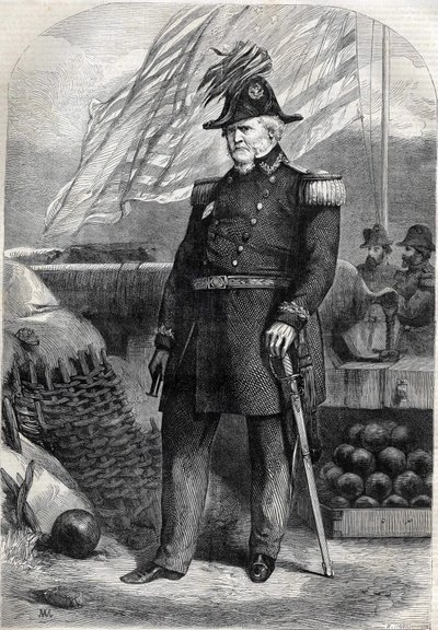 Generał Winfield Scott (1786 - 1866). grawerunek z 1860 roku. autorstwa Unknown artist