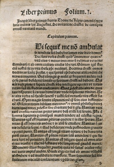 Niemieckie duchowieństwo i mistyczny poeta. W „O Naśladowaniu Chrystusa” Thomasa Hemerkena THOMAS A KEMPIS (1380-1471), Leyden autorstwa Unknown artist