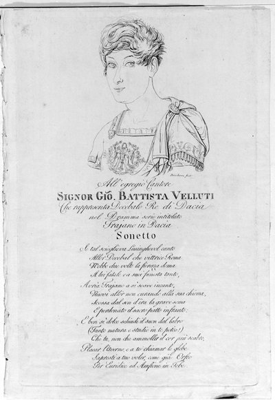 Giovanni Battista Velluti (1781-1861), ostatnia opera kastratów. autorstwa Unknown artist