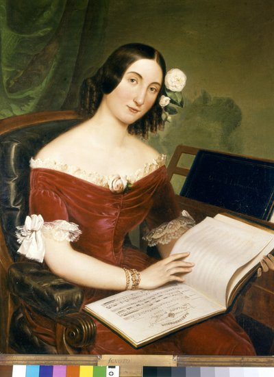 Giuseppina Strepponi (1815-1897), słynna sopranistka, żona Giuseppe Verdiego. autorstwa Unknown artist