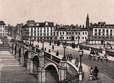 Glasgow, Szkocja: widok na most Broomielaw. w „” Świat ilustruje 168 odsłon”” Niedatowany (koniec XIX wieku) autorstwa Unknown artist