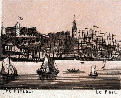 Hamburg (Hamburg), Niemcy: widok na port (port, port). w „” Świat ilustruje 168 odsłon”” Niedatowany (koniec XIX wieku) autorstwa Unknown artist