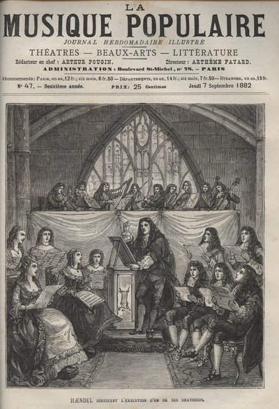 Handel dyryguje jednym ze swoich oratorium - George Frederick Handel (Georg Friedrich Handel autorstwa Unknown artist