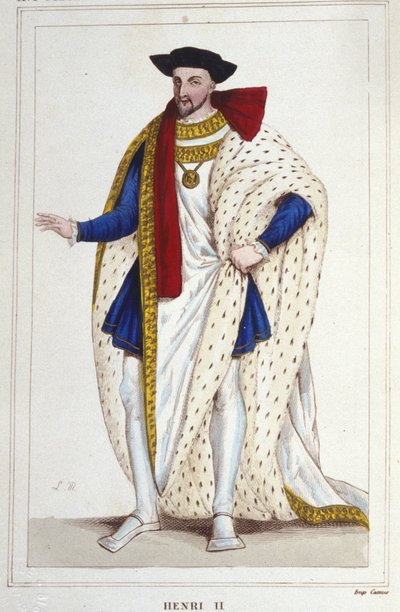 Henryk II, król Francji (1519 - 1559) grawerowanie z 1830 r autorstwa Unknown artist