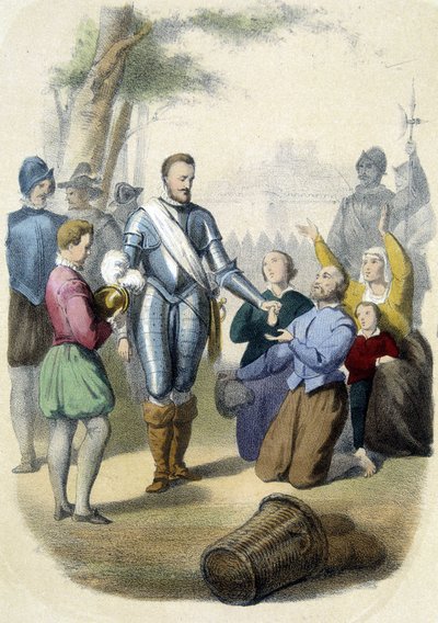 Henryk IV (1553 - 1610) w siedzibie Paryża w 1594 r. autorstwa Unknown artist