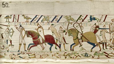 Tu upadli bracia Harolda: Gyrth i Leofwine, Bayeux Tapestry autorstwa Unknown artist